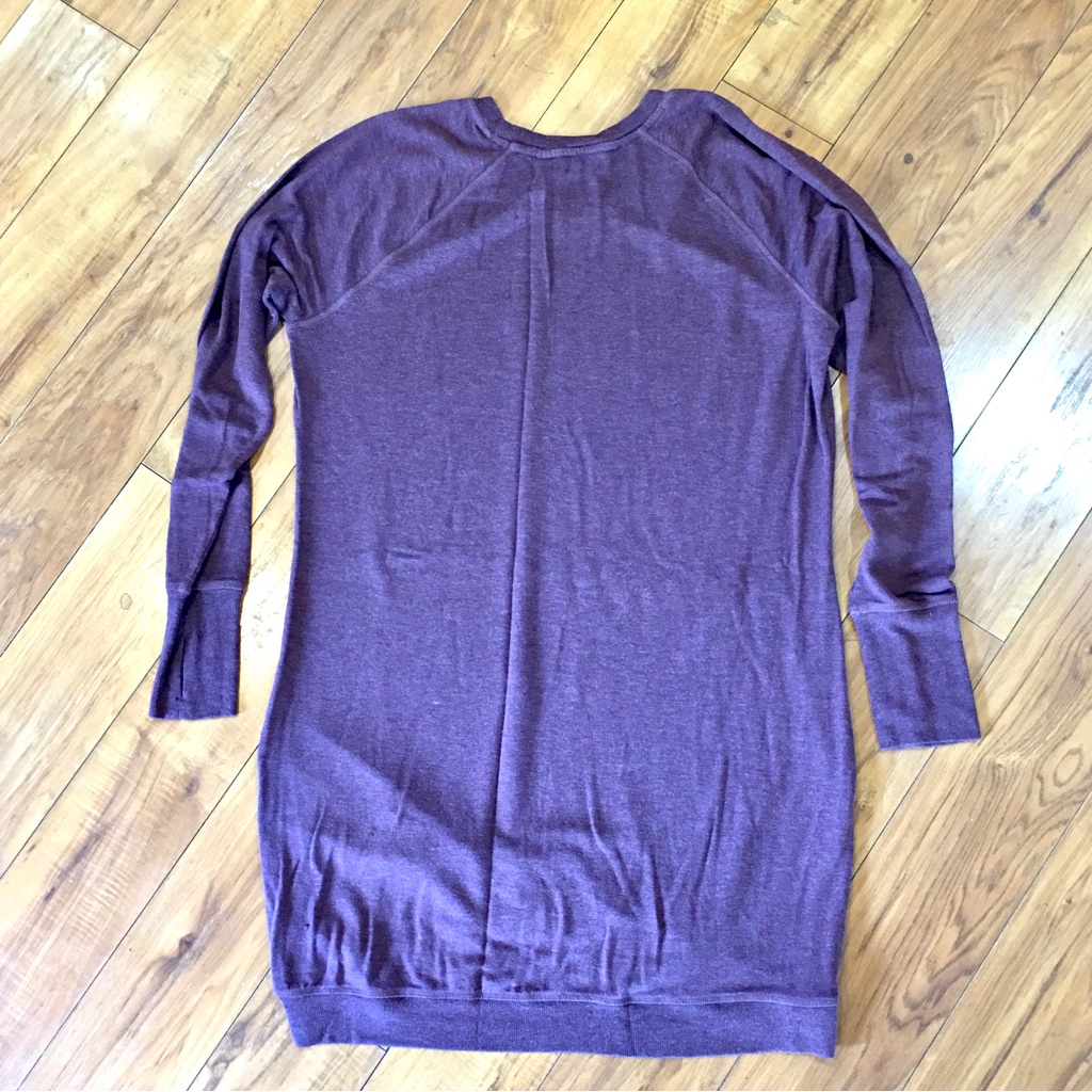 Athleta Athleisure Plum Purple Lounge Dress Large Soft Cozy